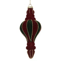 Kerstbal Ø 6x15 cm Rood Groen Glas