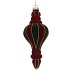 Kerstbal Ø 6x15 cm Rood Groen Glas
