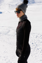Sneeuwsjaal zwart beige