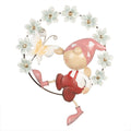 Wanddecoratie Kabouter 50x9x61 cm Wit Metaal Muurdecoratie