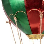 Kerstdecoratie Luchtballon Ø 97x160 cm Rood Metaal