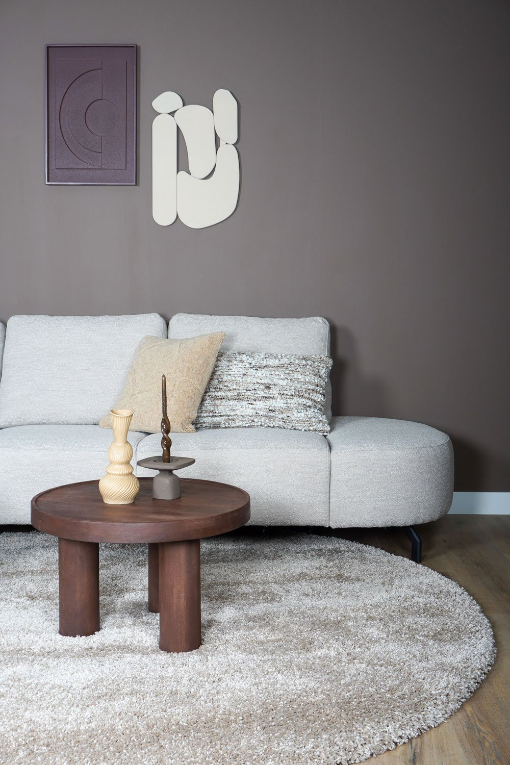 Karpet Milano Beige Rond ø200 cm