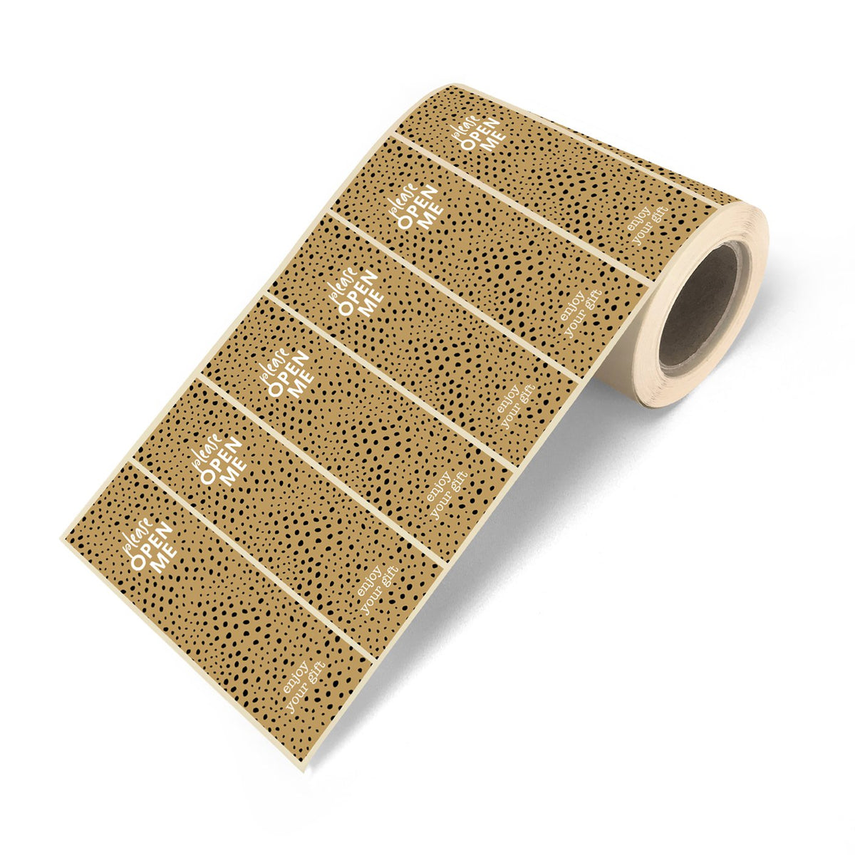 XXL Sluitsticker Open me - Cadeaustickers op rol - 500 stuks