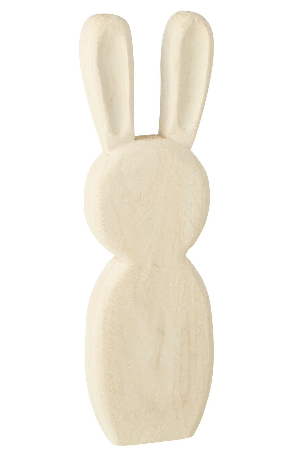 J-Line decoratie Konijn Staand - hout - wit - L
