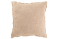 J-Line Kussen Gerafelde Randen Katoen/Polyester Beige