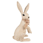 Decoratie Beeld Konijn 25x19x54 cm Beige Textiel