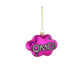 Disco ornament OMG glas paars