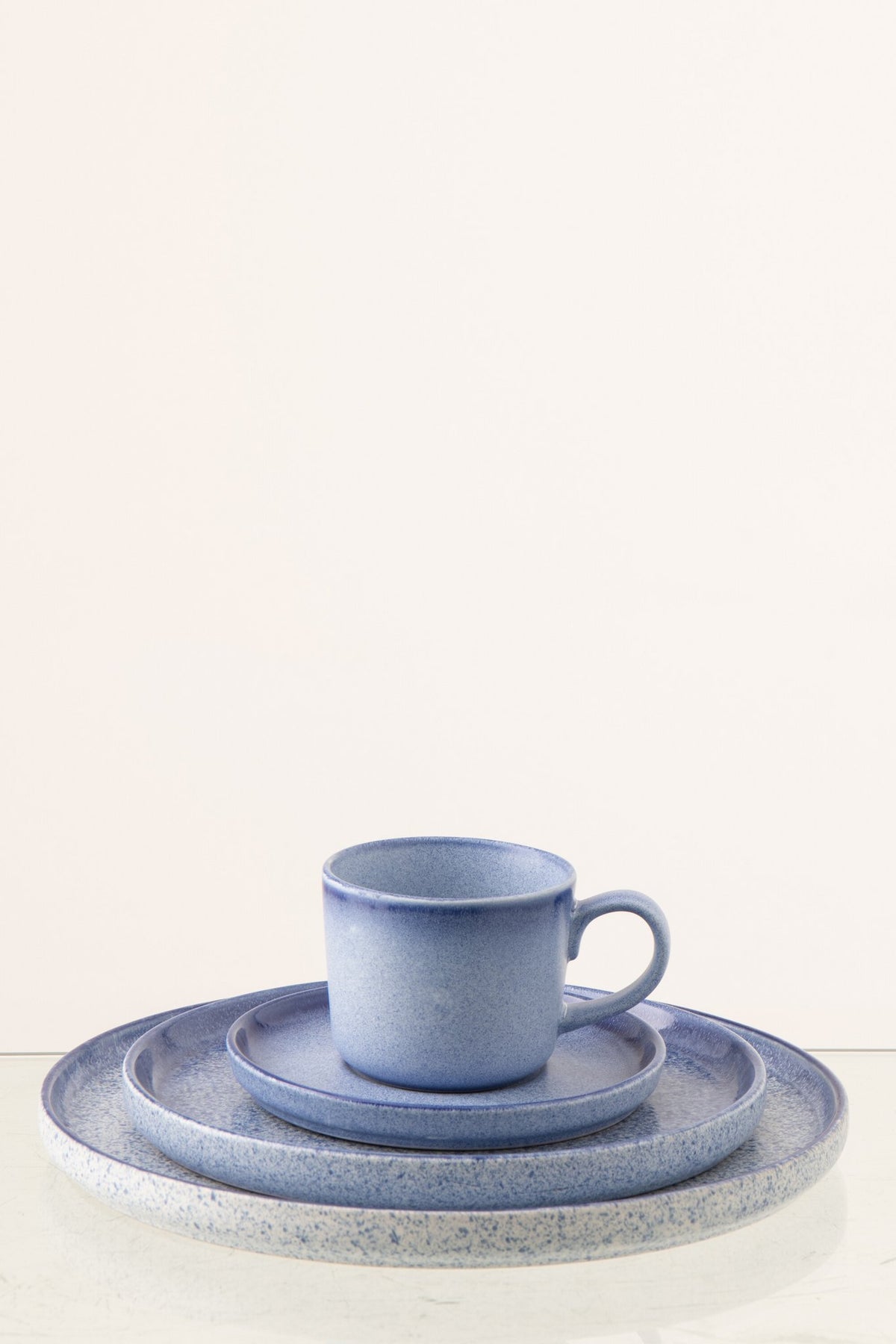 J-Line bord Luna - keramiek - blauw - L