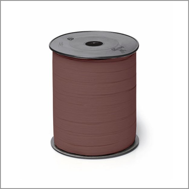 Paperlook krullint – 10 mm x 250 meter – bruin