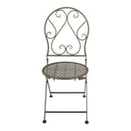 Bistroset Bistrotafel Bistrostoel 3-delig 60x60x70 / 50x40x93 cm Groen Metaal