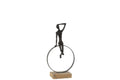 J-Line Vrouw Op Ring Voet Resin/Ijzer Zwart