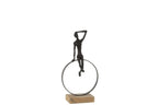 J-Line Vrouw Op Ring Voet Resin/Ijzer Zwart