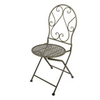 Bistroset Bistrotafel Bistrostoel 3-delig 60x60x70 / 50x40x93 cm Groen Metaal