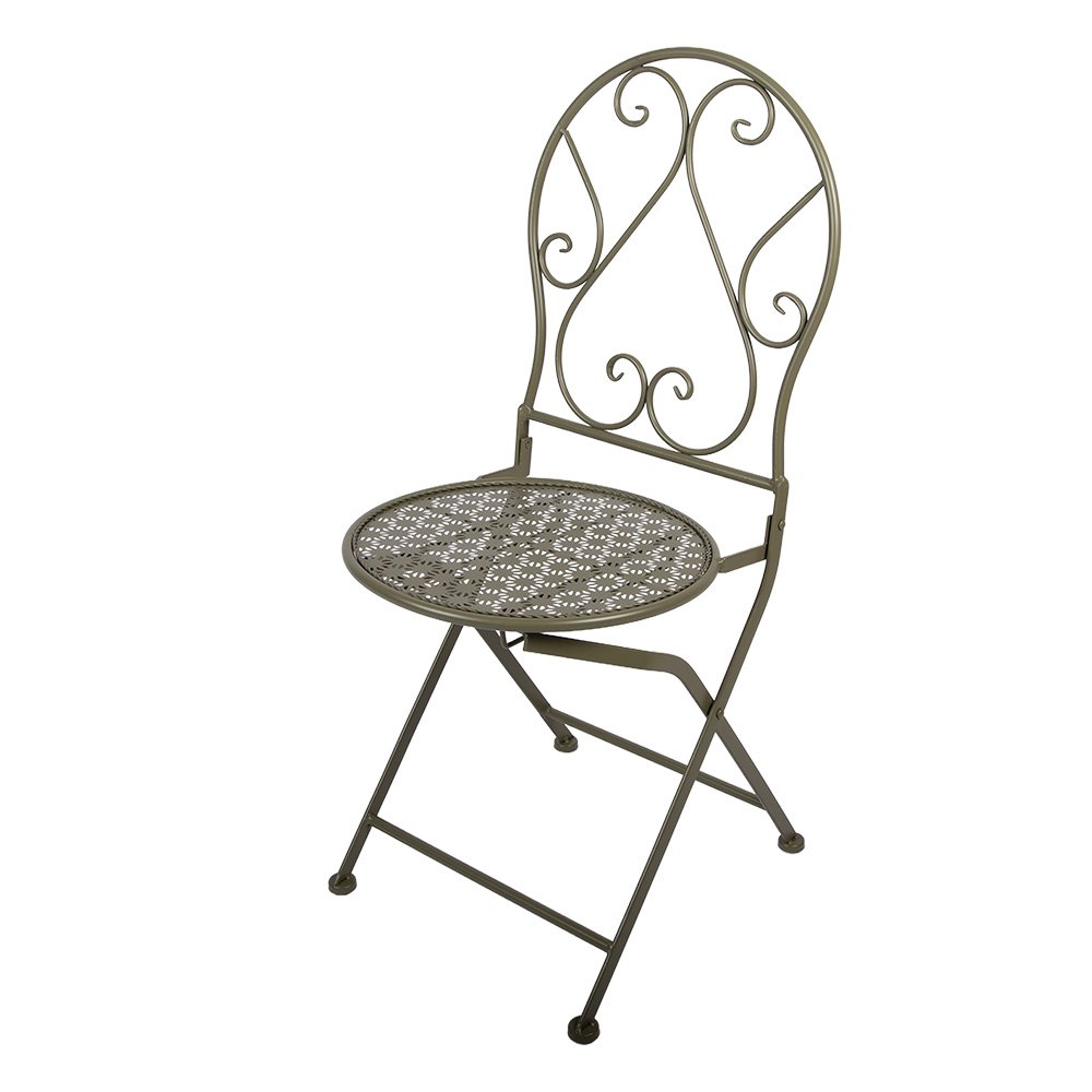 Bistroset Bistrotafel Bistrostoel 3-delig 60x60x70 / 50x40x93 cm Groen Metaal