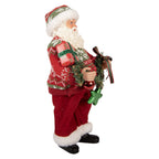 Kerstdecoratie Beeld Kerstman 16x11x27 cm Rood Kunststof