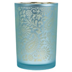 Theelichthouder paisley turquoise large 18cm*