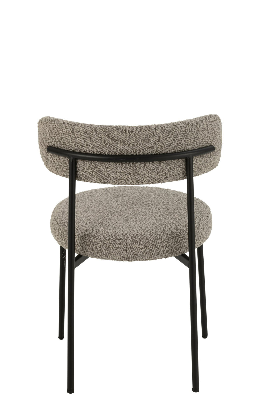 J-Line stoel Bouclé - multiplex/polyester - grijs/zwart