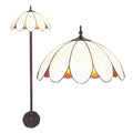 Tiffany Vloerlamp Ø 46x166 cm Wit Polyresin Staande Lamp