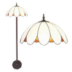Tiffany Vloerlamp Ø 46x166 cm Wit Polyresin Staande Lamp