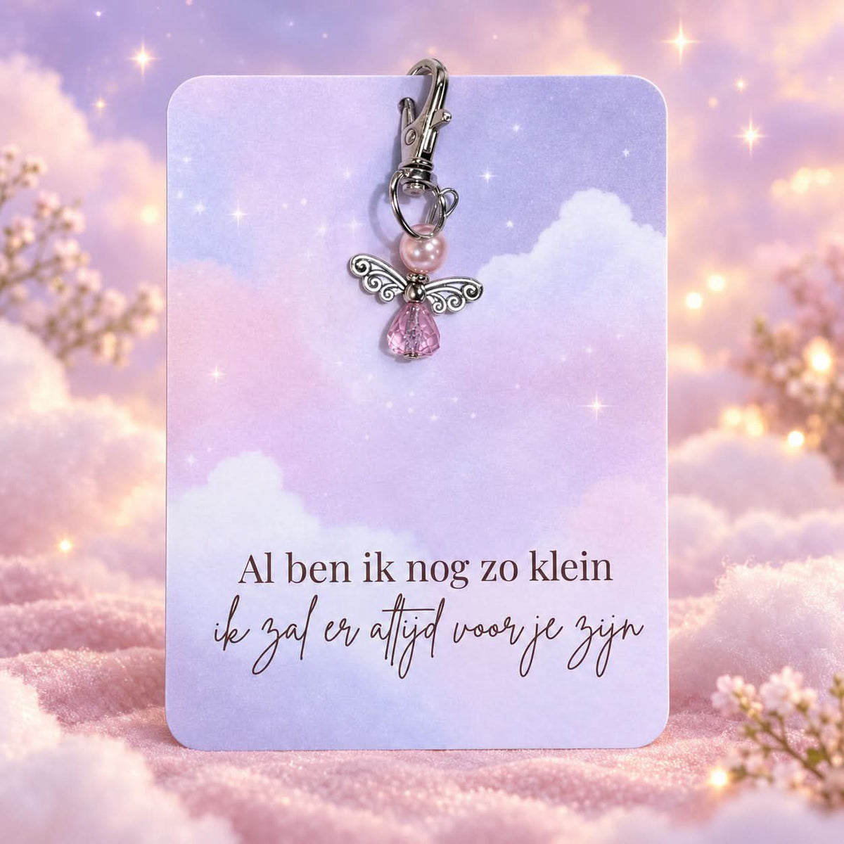 Engelenkaartje Al ben ik nog zo klein – Roze