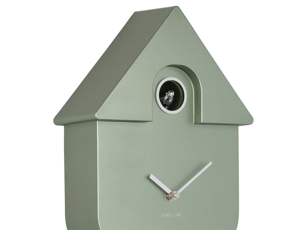 Wandklok Modern Koekoek Metallic