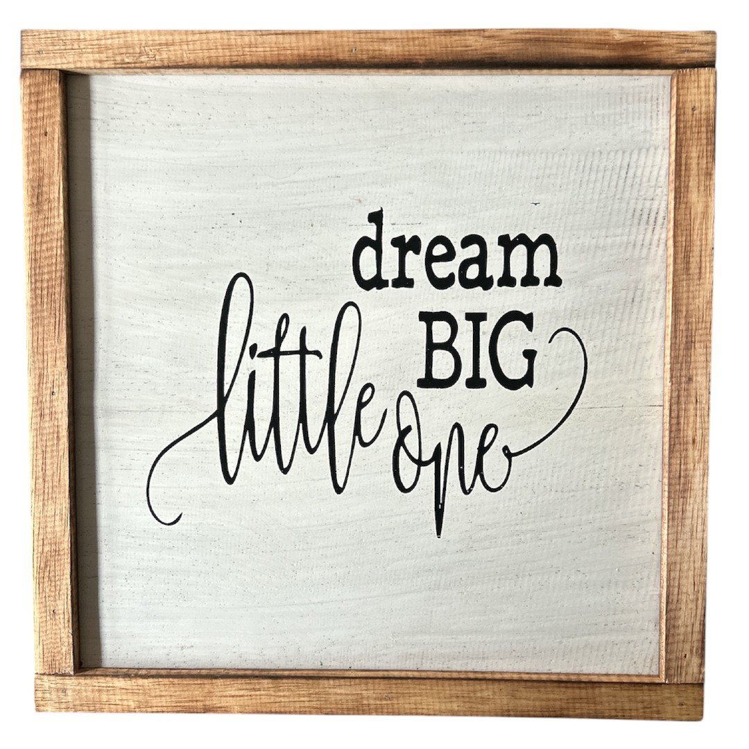 Houten bord Dream big