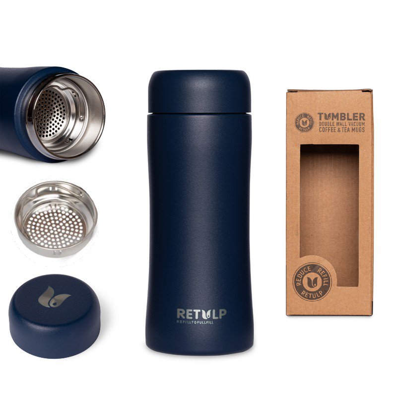 Tumbler Insulated double wall mug Blue 300 ml