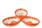 J-Line serveerschaal Granada Clover - keramiek - wit/oranje