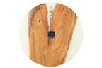 J-Line wandklok Modern - hout/epoxyhars - naturel/wit