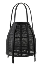 J-Line lantaarn Kap - bamboe - zwart - large