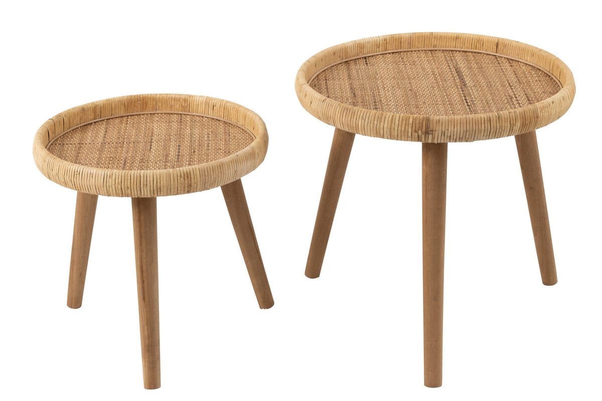 J-Line tafel Lurne - hout - naturel