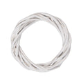 Krans Ø 10x2 cm Wit Rotan
