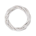 Krans Ø 10x2 cm Wit Rotan