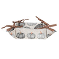 Broodmand 35x35x8 cm Grijs Katoen Pompoen