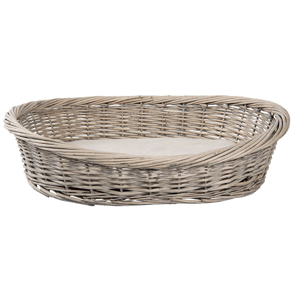 Hondenmand 74x57x19 cm Grijs Rotan Hondenbed