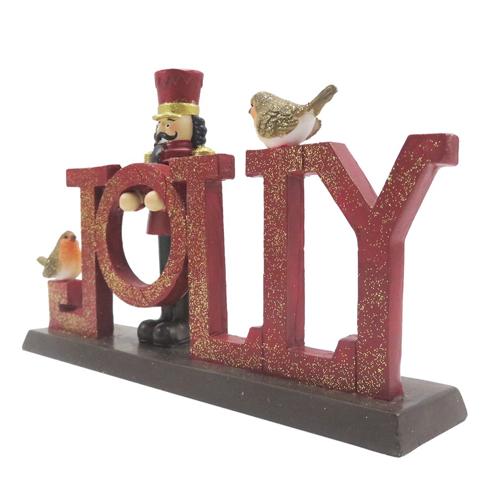Beeld Notenkraker 18 cm Rood Kunststof Kerstdecoratie