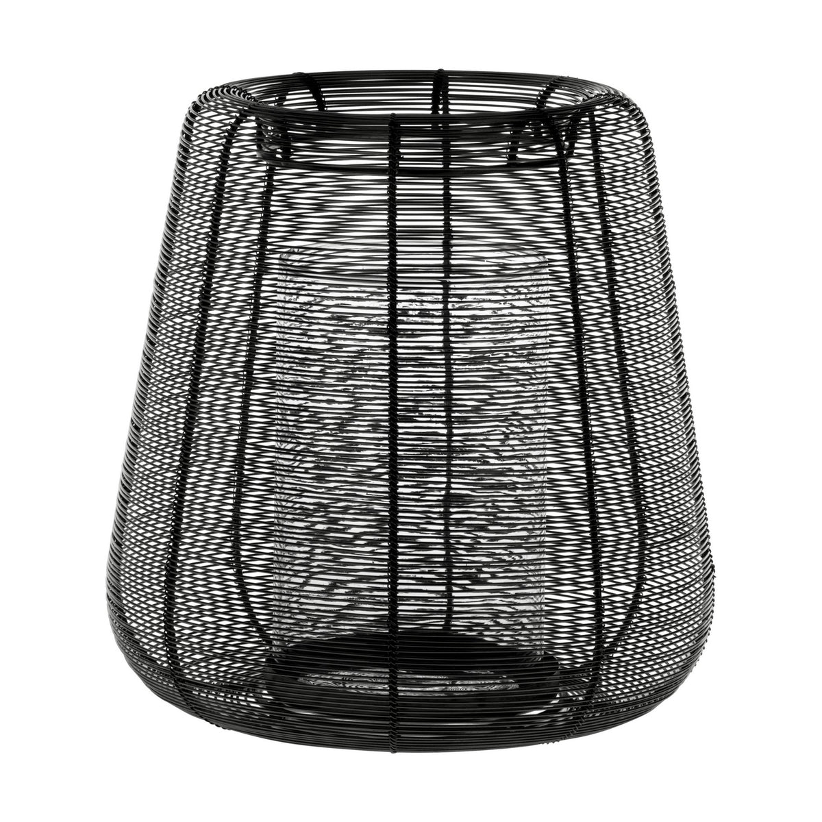 Windlicht Hagony Zwart 28x29 cm
