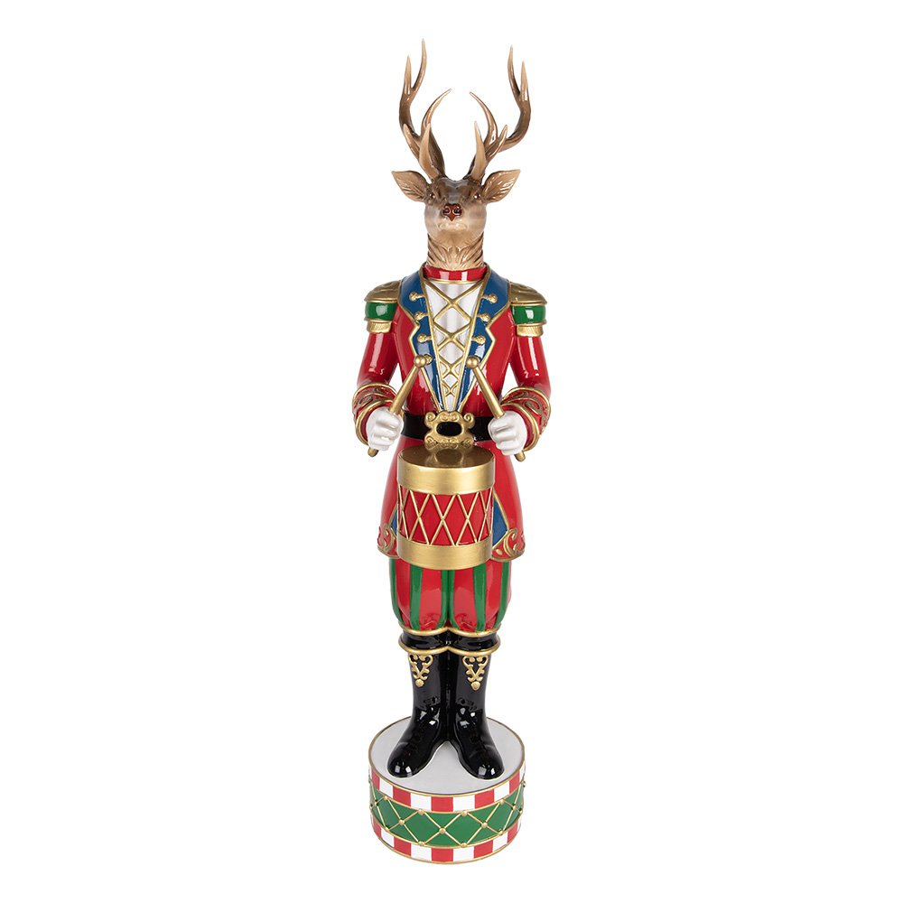 Kerstdecoratie Beeld Hert 25x22x82 cm Bruin Kunststof