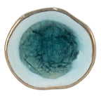 Deurknop Ø 4 cm turquoise keramiek meubelknop