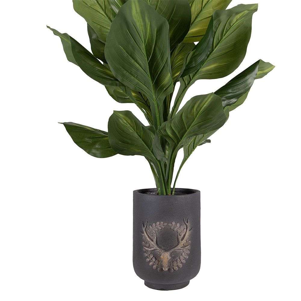 Bloempot Ø 23x31 cm Grijs Keramisch materiaal Hert