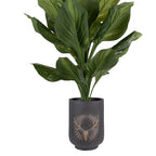 Bloempot Ø 23x31 cm Grijs Keramisch materiaal Hert
