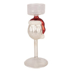 Waxinelichthouder Ø 7x20 cm Transparant Glas Kerstman