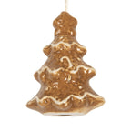 Kersthanger Kerstboom 6x5x9 cm Bruin Keramiek