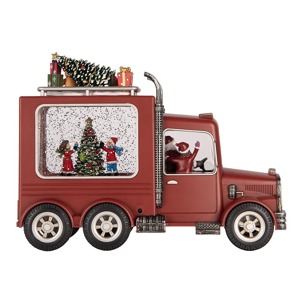 Kerstdecoratie met LED-verlichting en muziek Auto 28x10x21 cm / 3xAA Rood Kunststof