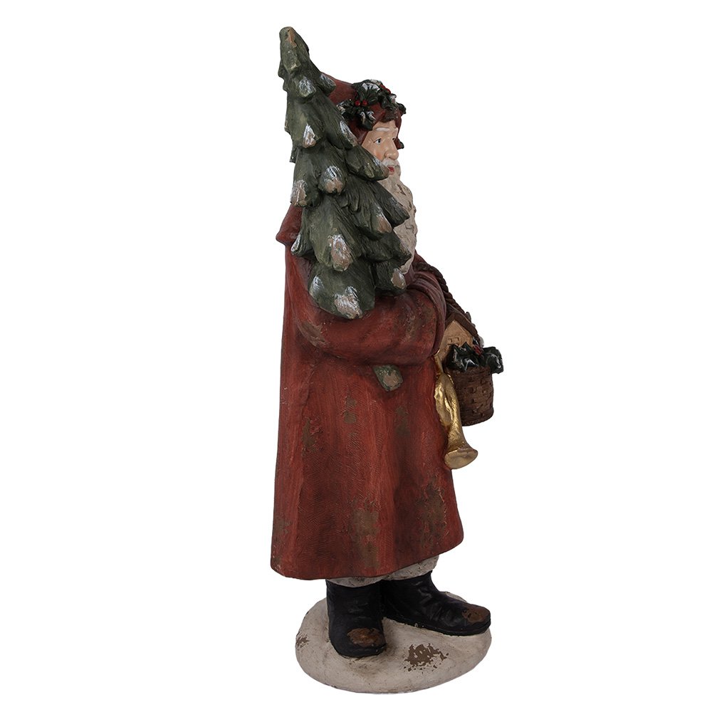 Decoratie Beeld Kerstman 39x30x93 cm Rood Keramisch materiaal