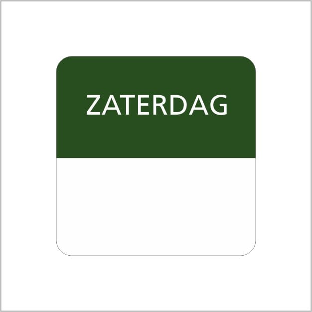 Zaterdag- etiket - 500 stuks