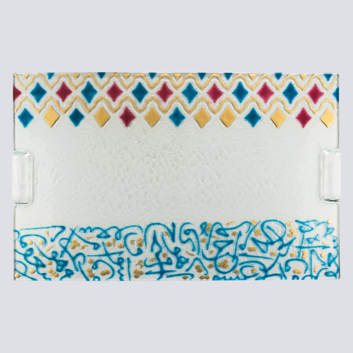 Gouden schotel rechthoek XL 56x33 Multicolor