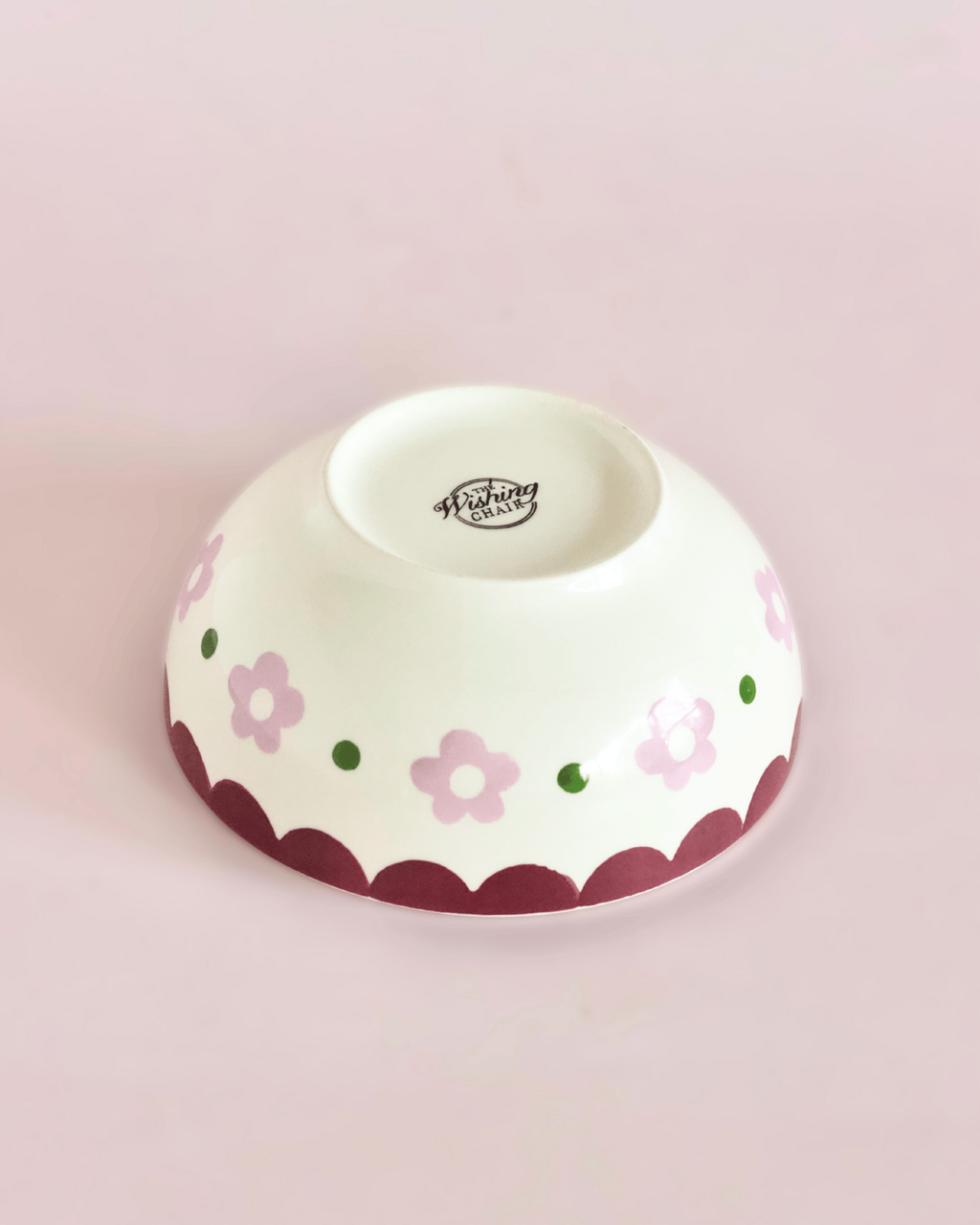 Handgeschilderde keramische serveerschaal - bloemmotief, 11,5 cm