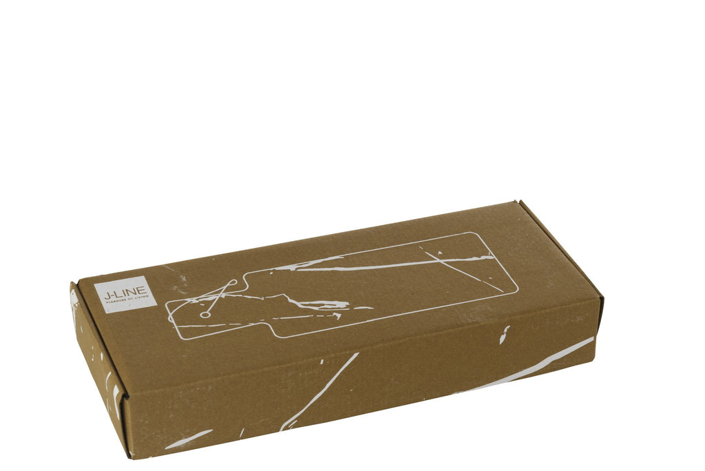 J-Line Kaasplank Rechthoekig Marmer Wit Groen Small