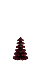 J-Line decoratie Boom - papier - bordeaux - small